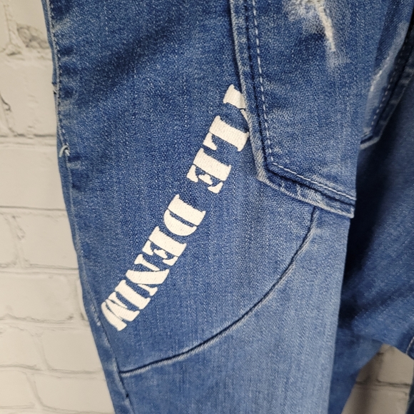 COPY RAW | denim sequin Donald Duck disney cropped cuffed jeans - Picture 7 of 11